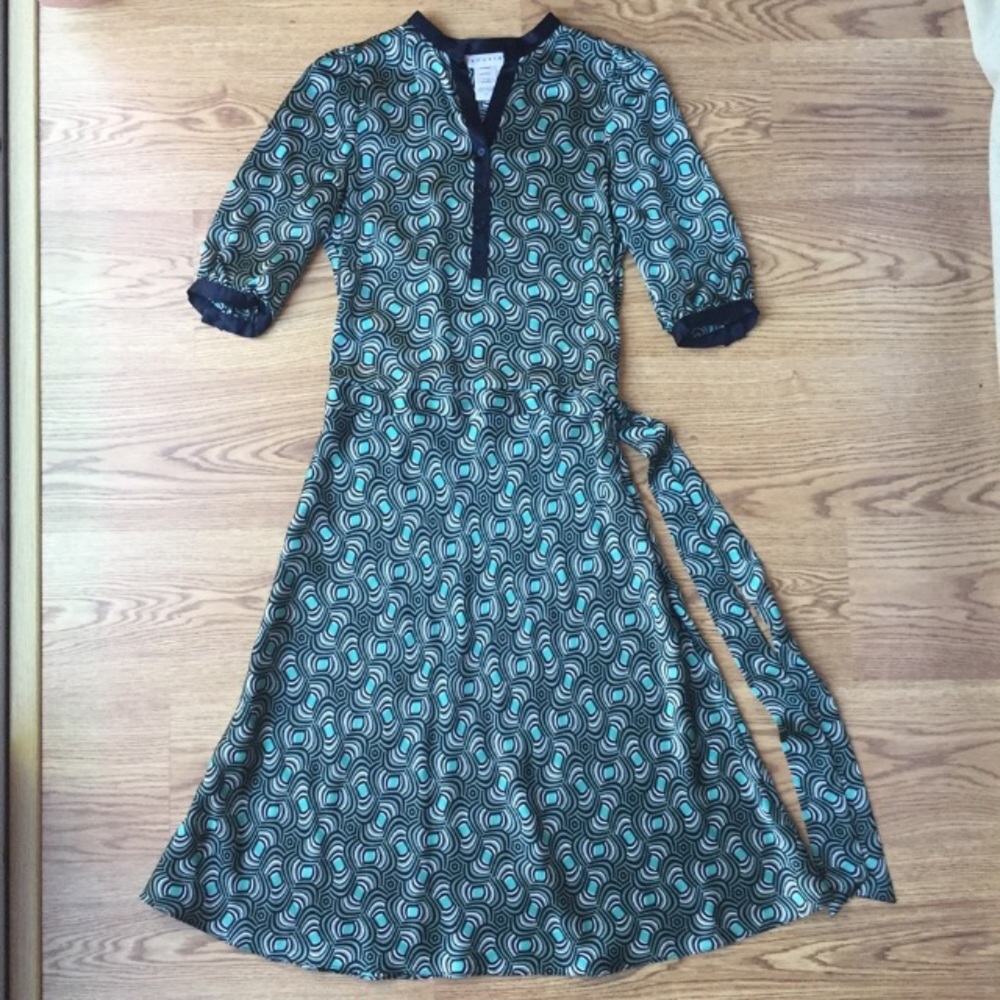 Studio M Geometric Print Silk Dress size XS
